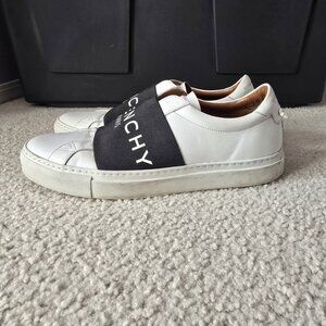 Givenchy White/Black Leather Urban Street Slip On Sneakers Size 41